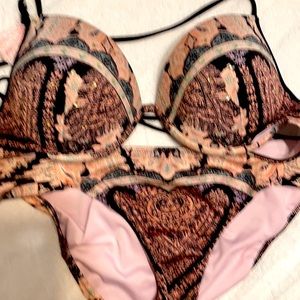 Victoria secret rhinestone tassel bikini